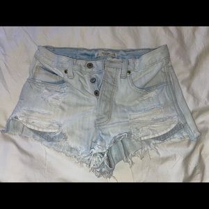 Abercrombie & Fitch high waisted jean shorts, size 2, waist 26